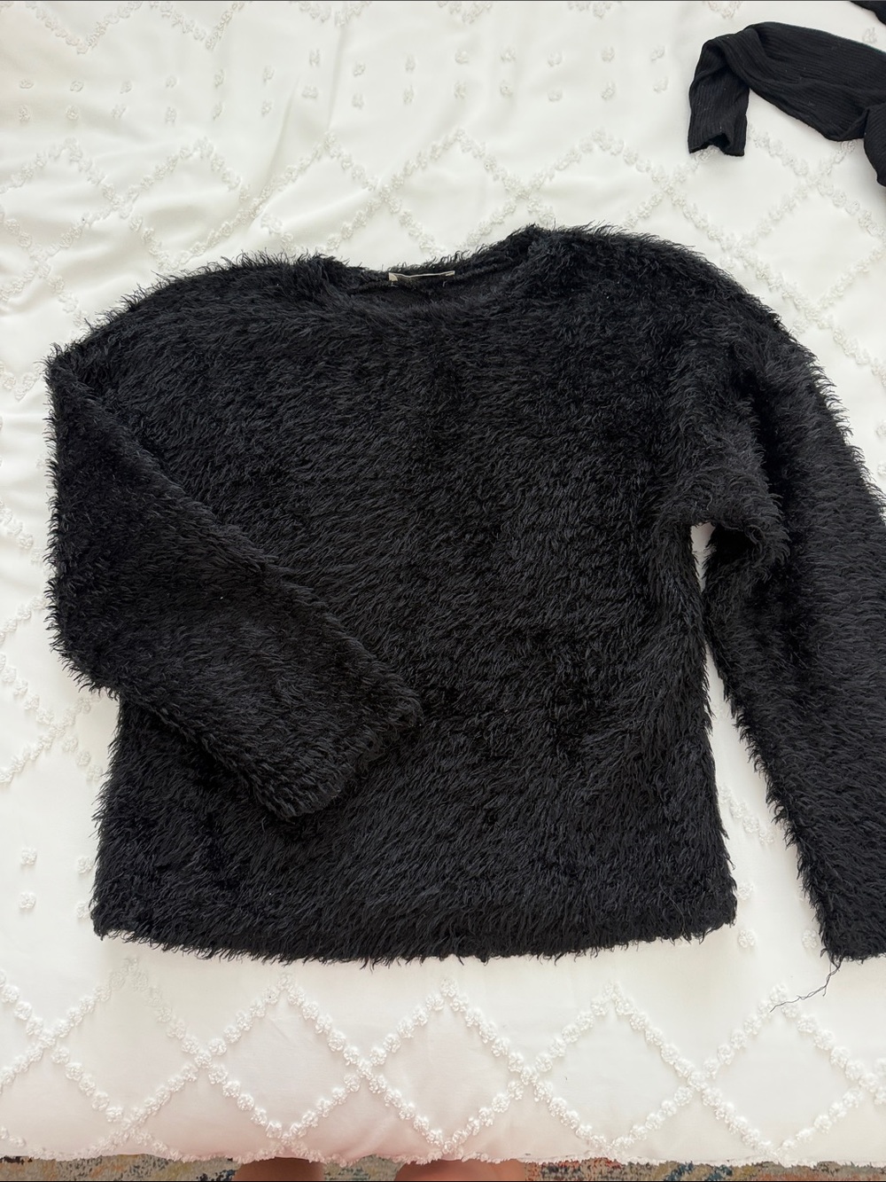 Zara eye lash Cozy Black Sweater